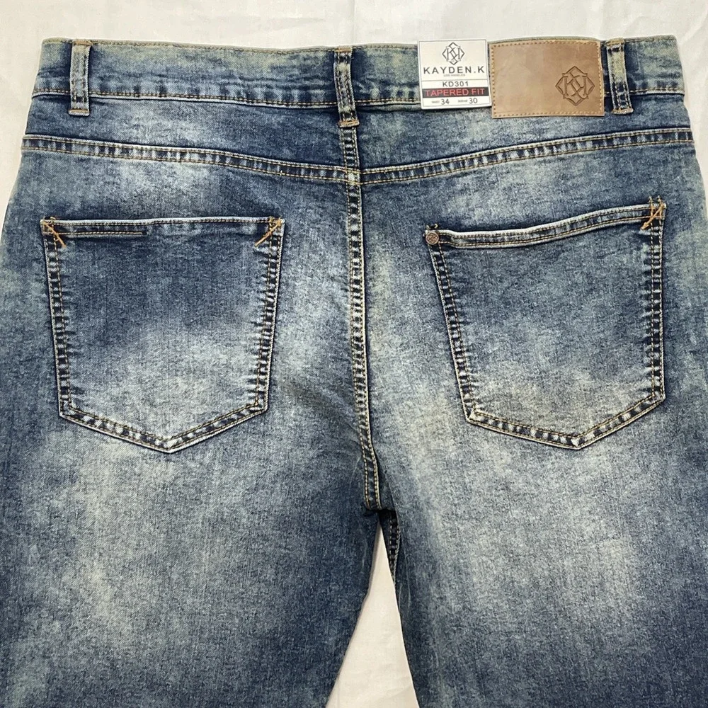 Kayden K Los Angeles Jeans‎ Tapered Ripped Faded 34x30